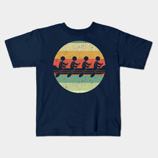 Sunset Rowing Team Kids T-Shirt by epiclovedesigns